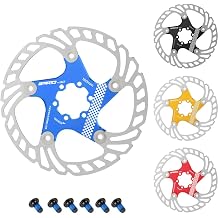 CYSKY Floating Bike Disc Brake Rotor 6 Bolts 140mm 160mm 180mm 203mm CNC Machined Stainless Steel Brakes Rotors for Ebike Road Bike MTB BMX Gravel Bike Blue, 180mm