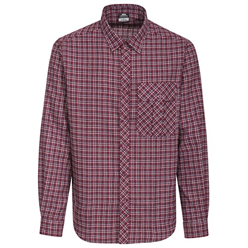 Trespass Mens Snyper Checked Shirt Red Check XXS