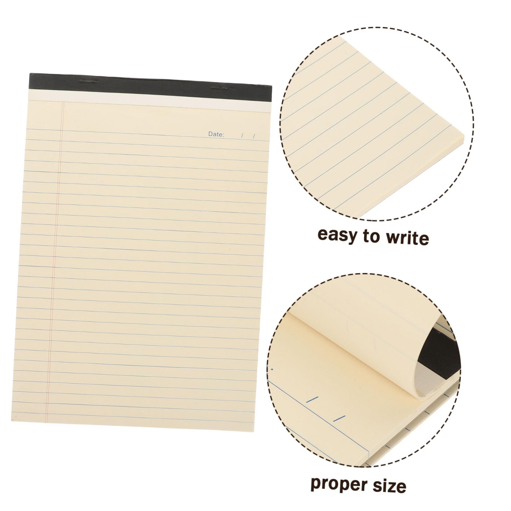 Blocco Note Portatile 4 Pezzi A4 Carta Beige senza Data Design Facile da Conservare per Appunti e Pianificazione Ufficio o Scuola