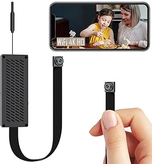 Hidden Camera Spy Camera Mini Camera 4K Ultra HD with Wireless WiFi Camera Spy Cam Nanny Cam Hidden Camera Portable Home Security Secret Small Hidden Cameras