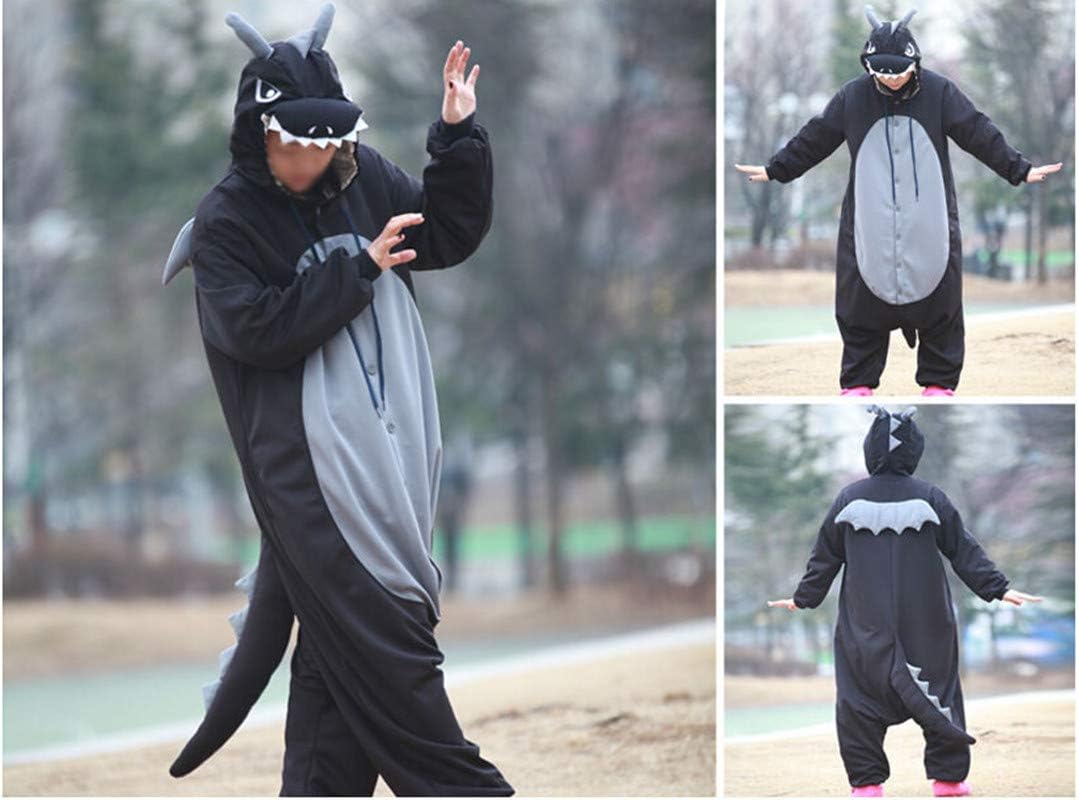Lifeye Men Women Black Dragon Pajamas Animal Cosplay Costume - Image 3