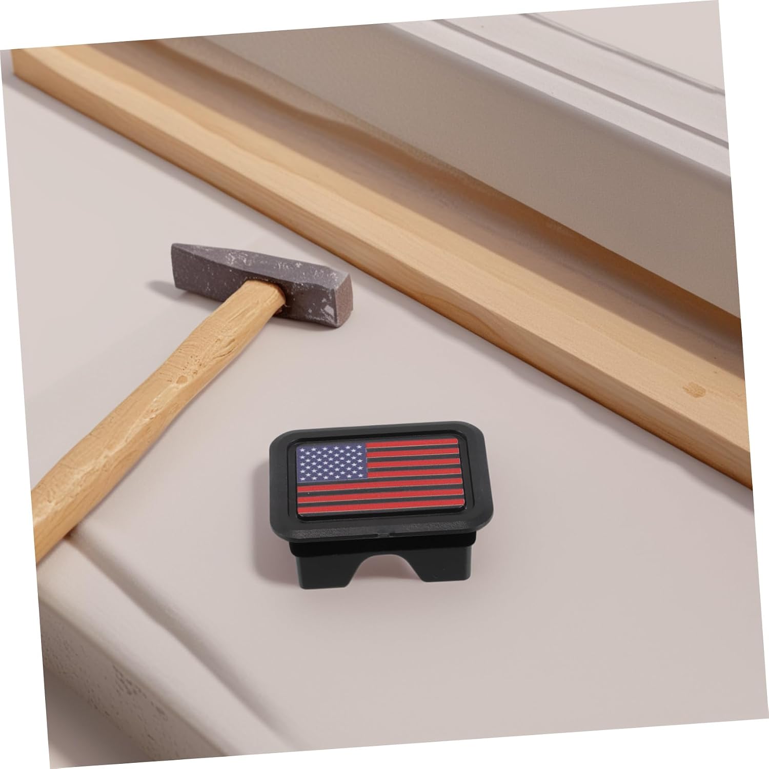 2pcs Ram Truck Bed Rail Stake Pocket Covers Decorative Hole for Ram Easy to Install Truck Bed Accessories and Patriotic Design