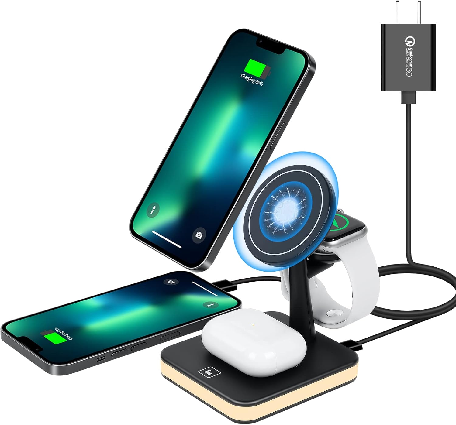 4 in 1 Wireless Charging Station, Fast Wireless
