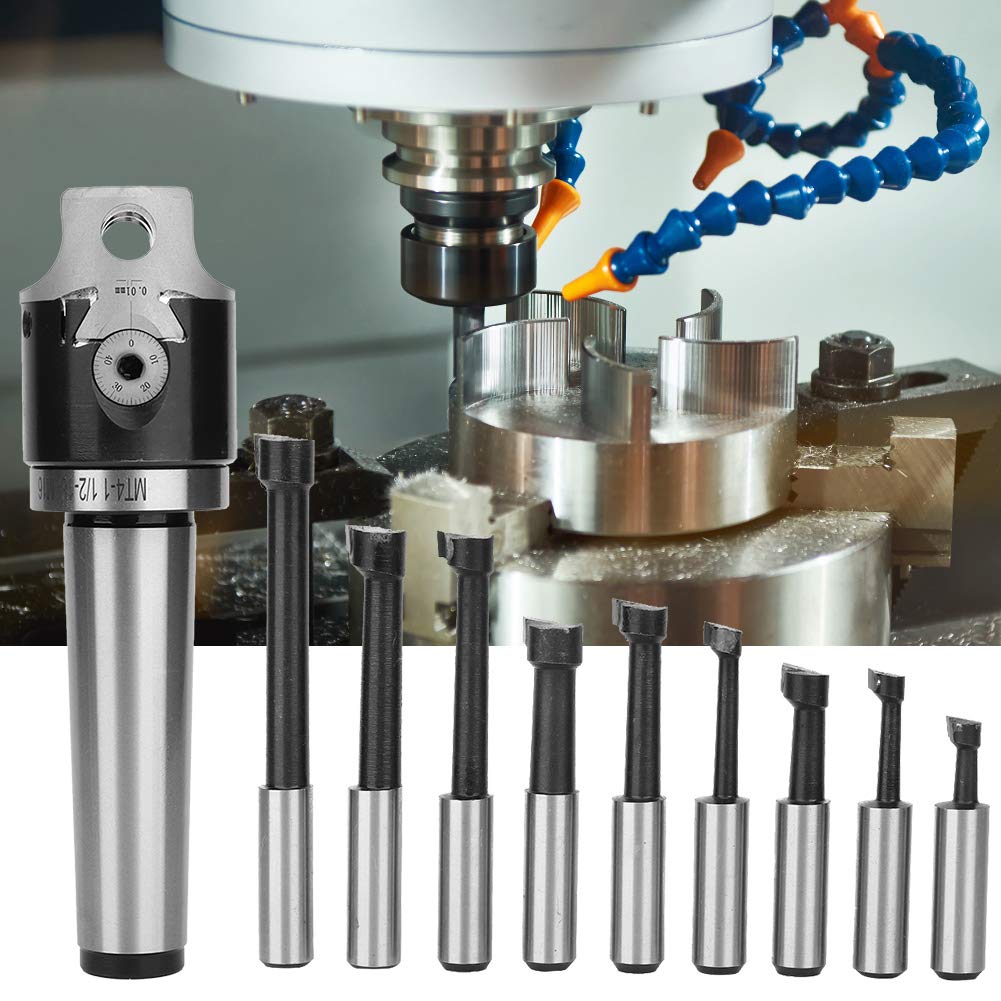 Utensile per Alesatura, Testa di Alesatura F1 in Acciaio Al Carbonio Modello Universale, per Alesatrici e Fresatrici CNC Lavorazione di Fori Interni Alesatura 'anello Esterno,
