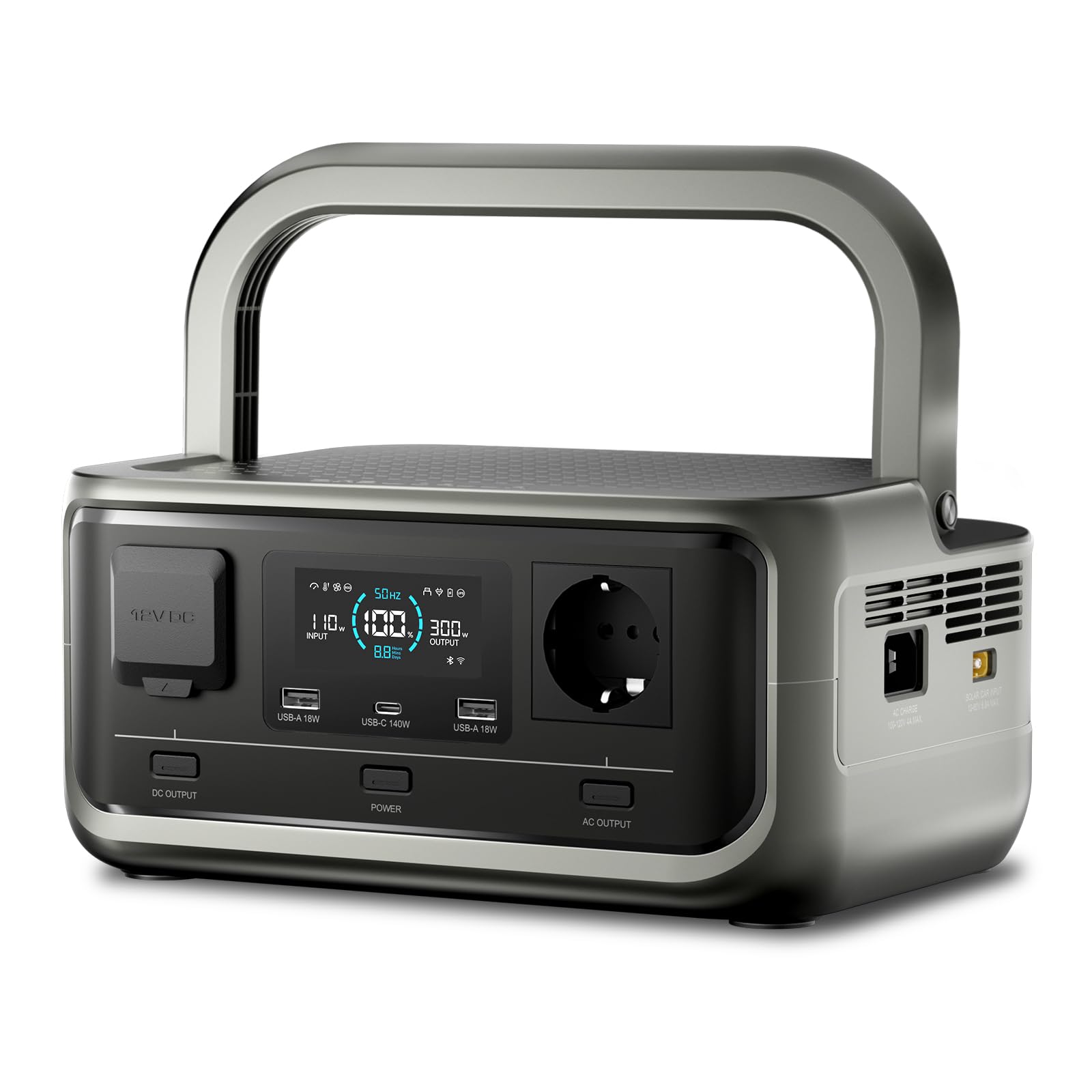 ALLPOWERS VOLIX P300 Tragbare Powerstation, 256Wh LiFePO4 Akku, 300W (Max 600W) Solargenerator, <20 ms USV, 100W USB-C Ausgang, 3000 Ladezyklen Für Camping Draußen Reisen Notfälle Spieler Festival | 300W (Peak 600W) Generatoren, <20 ms USV, 100W USB-C, 30