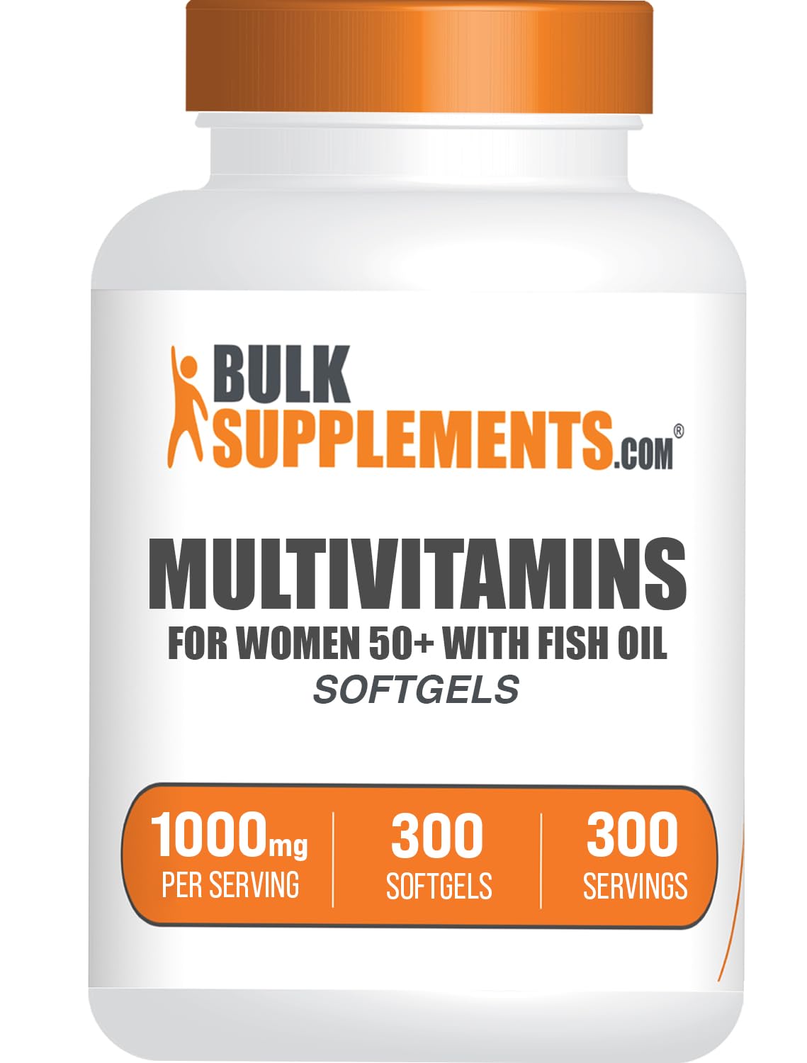 BulkSupplements.com Multivitamin for Women 50 Plus Softgels - Women's Daily Vitamins, Multimineral Supplement - Complete Multivitamin with Fish Oil - 1 Softgel
