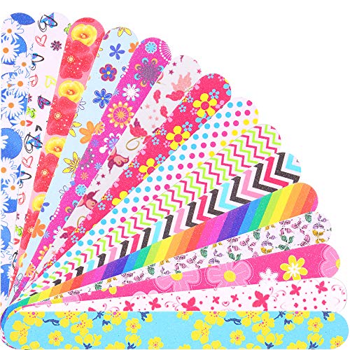 30 Pieces Nail File Emery Boards Nail Buffer File Nail Art Tools for Women Girls