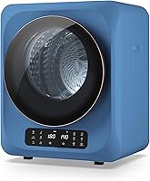 Vista 12 de Auertech Secadora de ropa portátil de 1.5 pies cúbicos, secadora eléctrica de carga frontal de 850 W con tambor de acero inoxidable, perilla