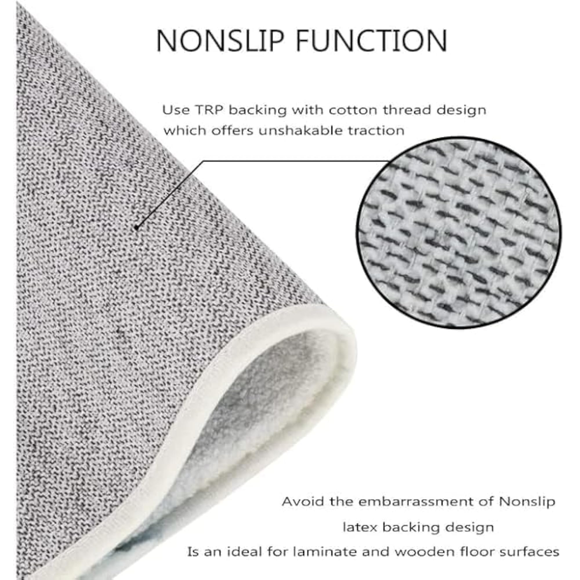 Non-Slip Bath Mat, Absorbent Microfibre Bathroom Rug