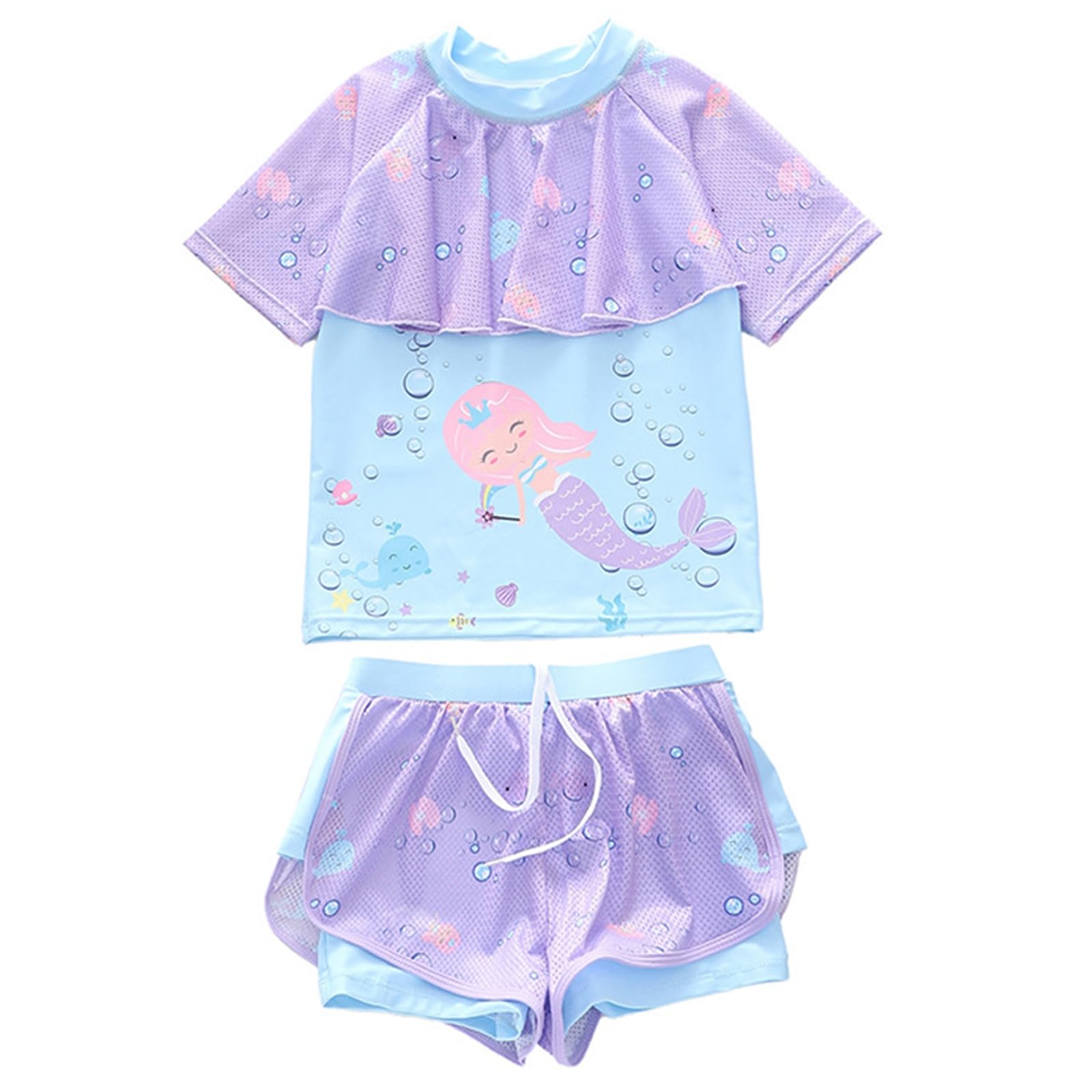 Bañador de triángulo para niñas con falda, traje de baño de dos piezas para niñas, dulce, deportivo, para niños y adolescentes, con ajuste cómodo