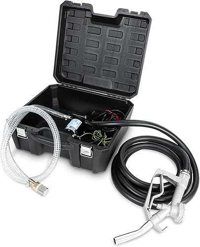 Kit de bomba de transferencia de caja de combustible diésel de gasolina, bomba de combustible eléctrica autocebante portátil de 12 V CC con