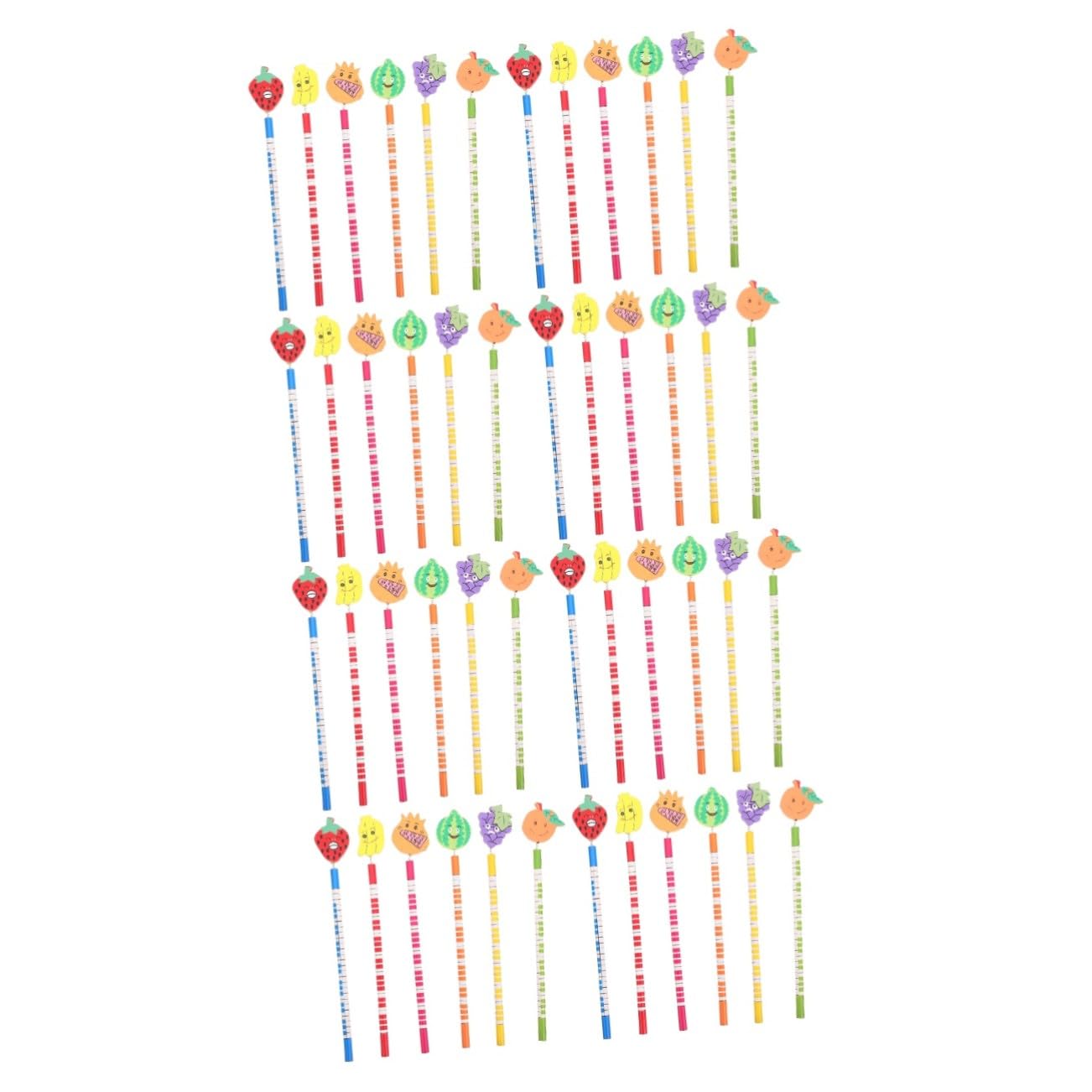 Mipcase 2 Set Matite Hb Per Design Fruttato Materiale Naturale Leggero Per Scrittura E Schizzo Regalo Per Ragazzi E Ragazze Scrittura Scorrevole E Facile Da Cancellare 24 Pezzi*2