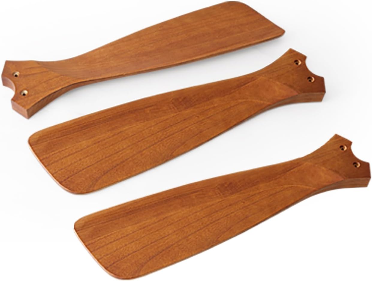 3 Pack Replacement Fan Blades for 52 Inch Walnut Wood Ceiling Fans with Lights 52" Ceiling Fan Blades, Original, Walnut Wood