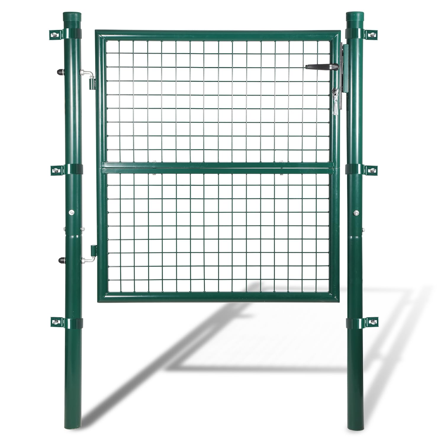 Cancello Da Giardino In Metallo 125x100 Cm Verde Con Serratura - Porta Recinzione - Foto 12