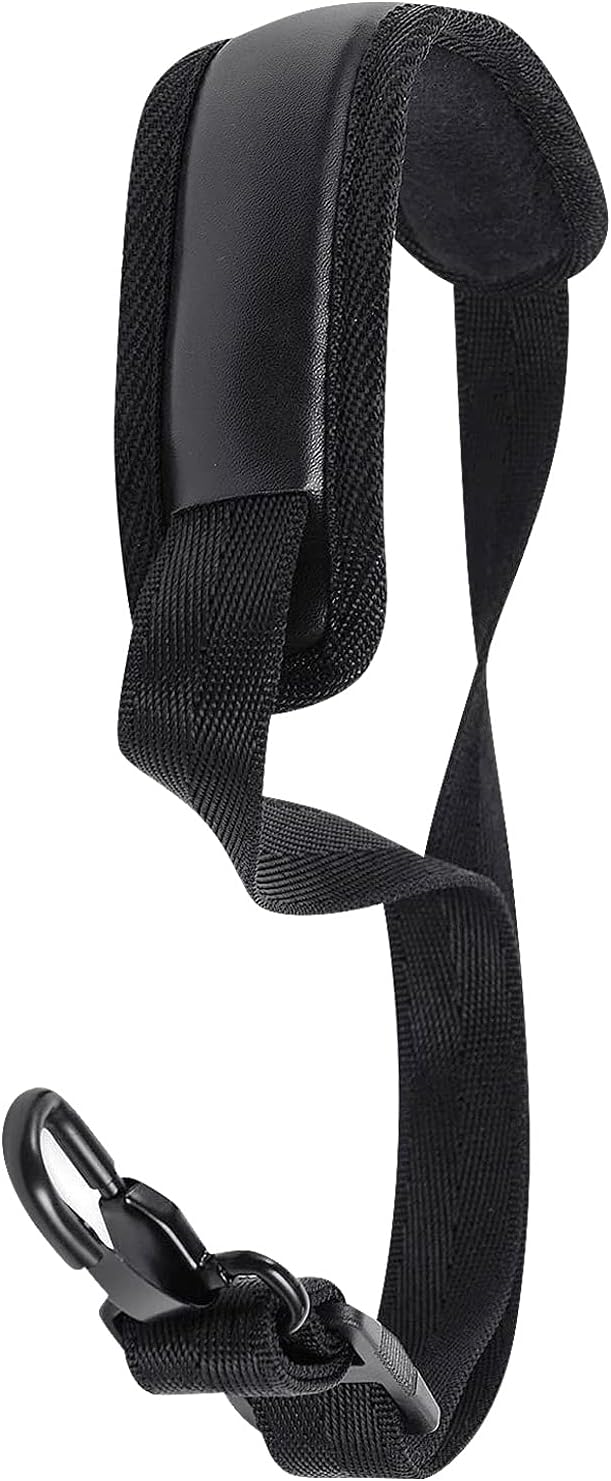 Saxophone Neck Strap Soft Sax Leather strap Padded for Alto Sax Tenor Clarinet Baritone Soprano Horn Music Instrument (1, BLACK)