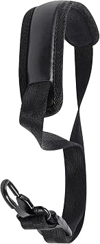 KUWAN Saxophone Neck Strap Soft Sax Leather strap Padded for Alto Sax Tenor Clarinet Baritone Soprano Horn Music Instrument 1, BLACK