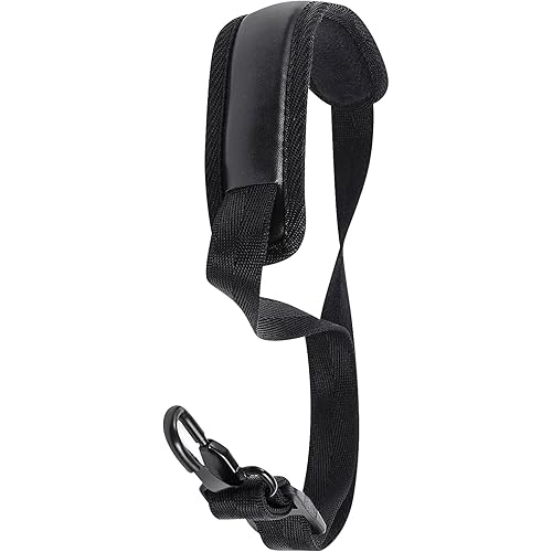 KUWAN Saxophone Neck Strap Soft Sax Leather strap Padded for Alto Sax Tenor Clarinet Baritone Soprano Horn Music Instrument (1, BLACK)