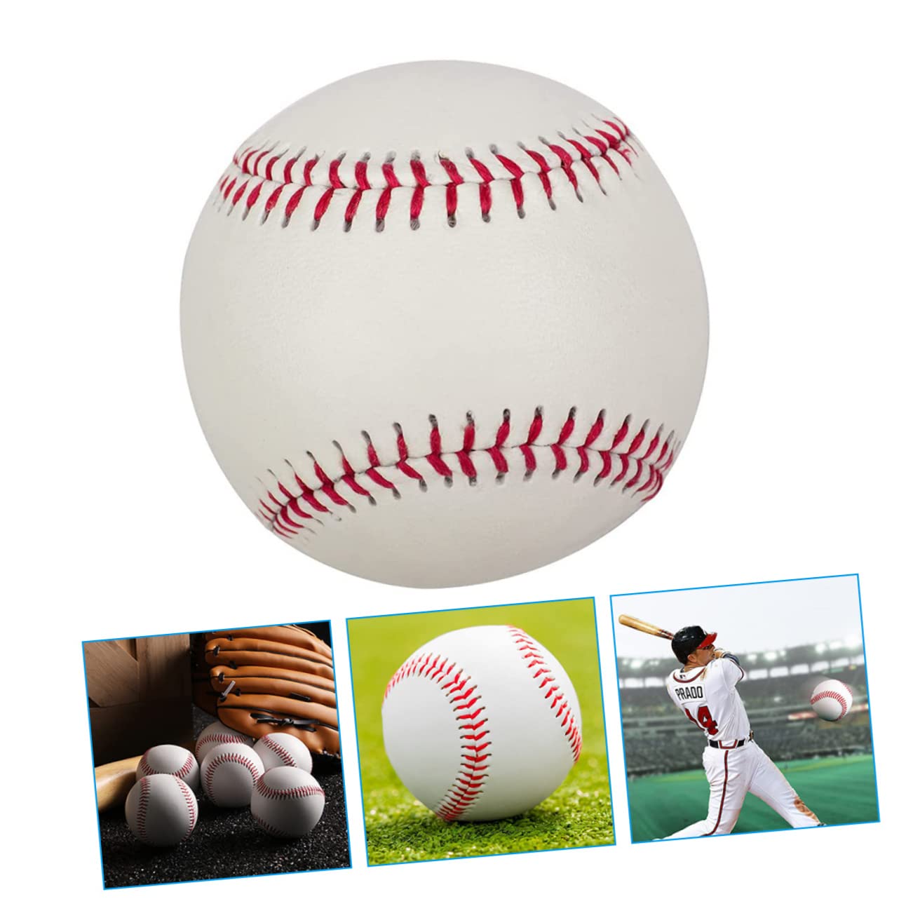 Sosoport 5 Pezzi di Baseball Luminoso Palla Luminosa per Allenamento Accessori da Baseball Bambini Set da Gioco All'Aperto Illuminare Palloni Sportivi Allenamento Notturno Baseball Bianco