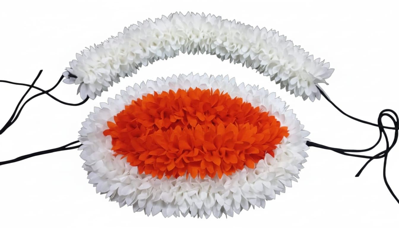 Flowers Park - Artificial Flower for Indian Classical Dance/New mullai Model/Set/White 12" /bharatham/kuchipudi/Dance Flower/Hair Bun/Décor-image-21