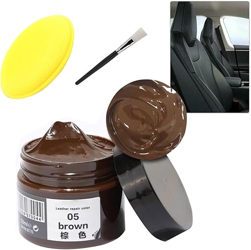 Miniatura 10 de Bálsamo recolorante de cuero, compuesto de relleno de crema de reparación de cuero, restaurador de color de cuero de 1.7 fl oz para muebles,