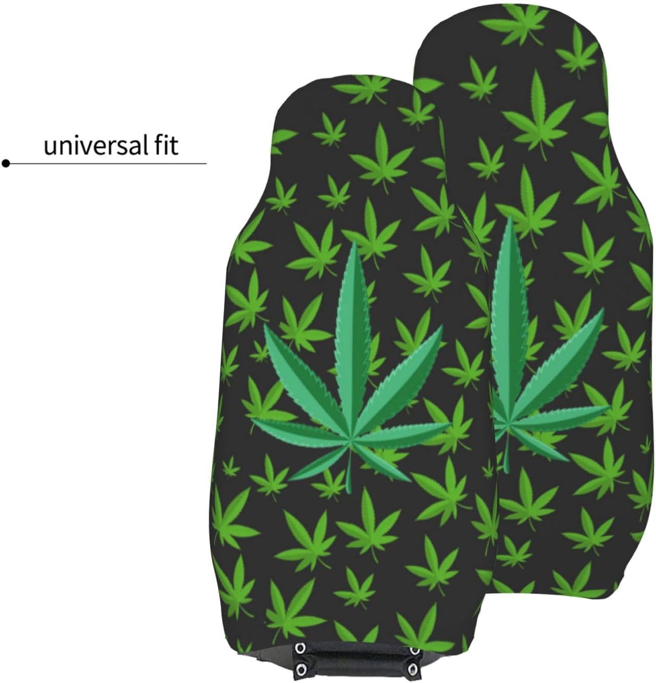 Weed Leaf Pot Cannabis Car Seat Cover Automotive Front Seat Case Decorate Universal Fit SUV Sedan Truck Auto Covers