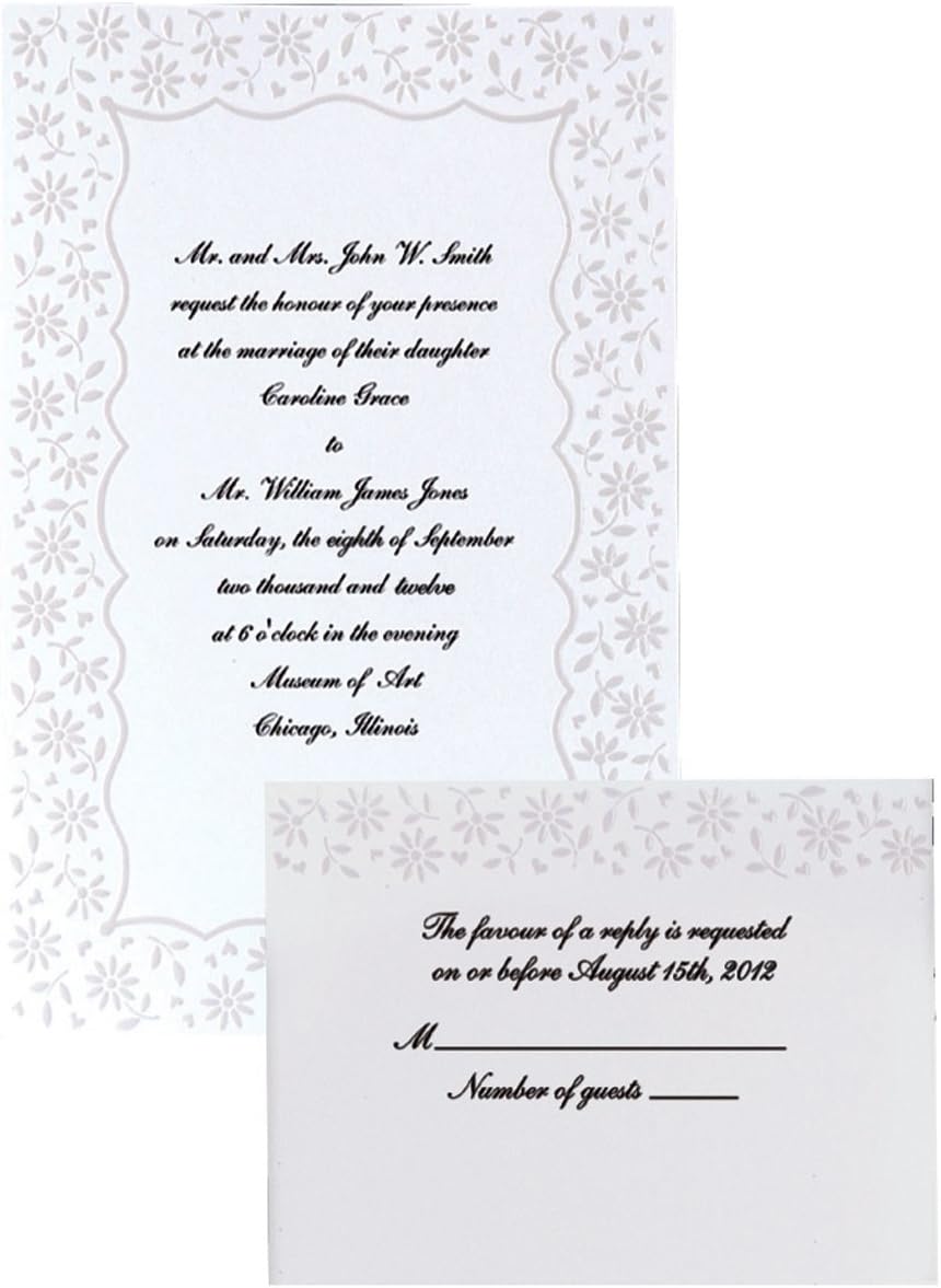 Wilton Flirty Fleur Wedding Invitation Kit