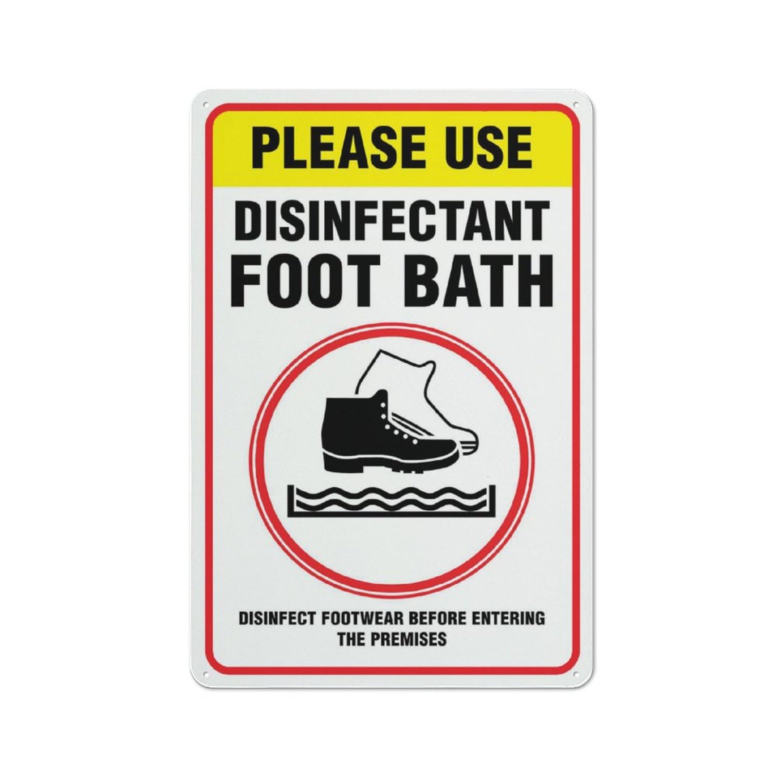 Please Use Disinfectant Food Bath Sign Outdoor Metal Sign - 12 X 8 Metal Signs For Business, Workplace, Office, Home, Delivery Signs, Road Signs, Garden Signs