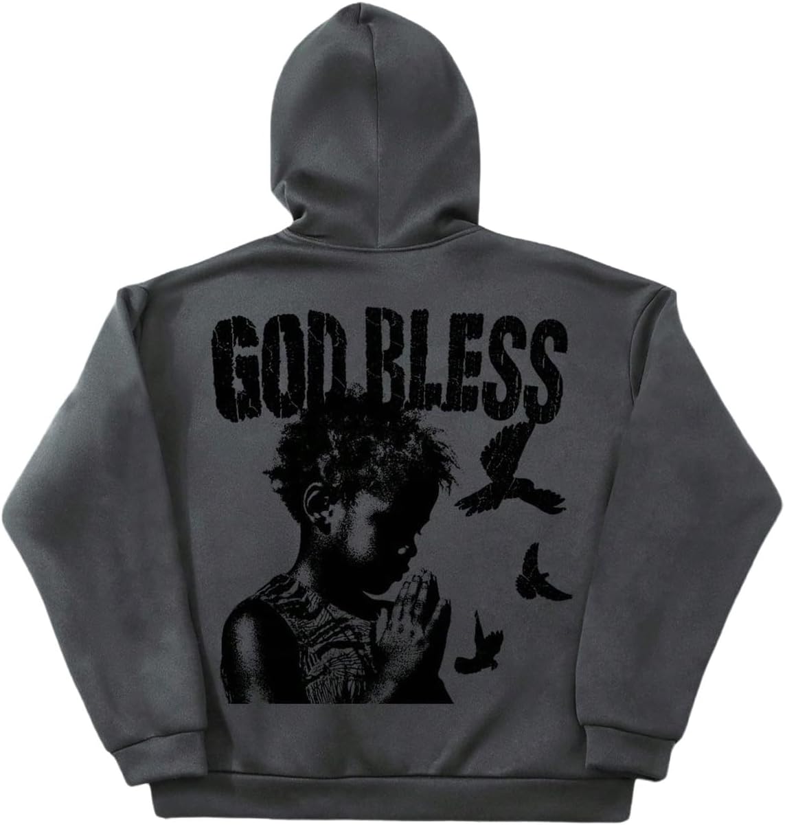 SOLY HUX Men's Graphic Zip Up Hoodie Sweatshirt Y2k Vintage Long Sleeve Hooded Casual Jacket Streetwear