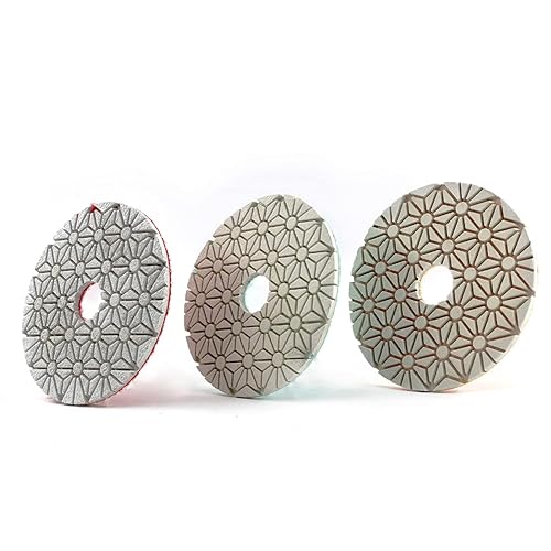 Miniatura 5 de 3.937 in 3 Pasos de diamante almohadillas de pulido flexible uso húmedo para granito herramienta de pulido de mármol pulido concreto