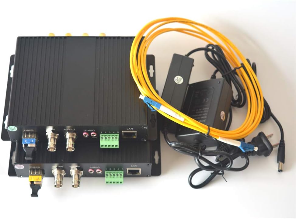 3G-SDI Extender Over Fiber Optic, SDI Video/Ethernet/RS422 Data to Fiber Converter,LC-LC Singlemode Fiber up to 12.4miles, Multimode up to 500m,A Set (TX and RX)