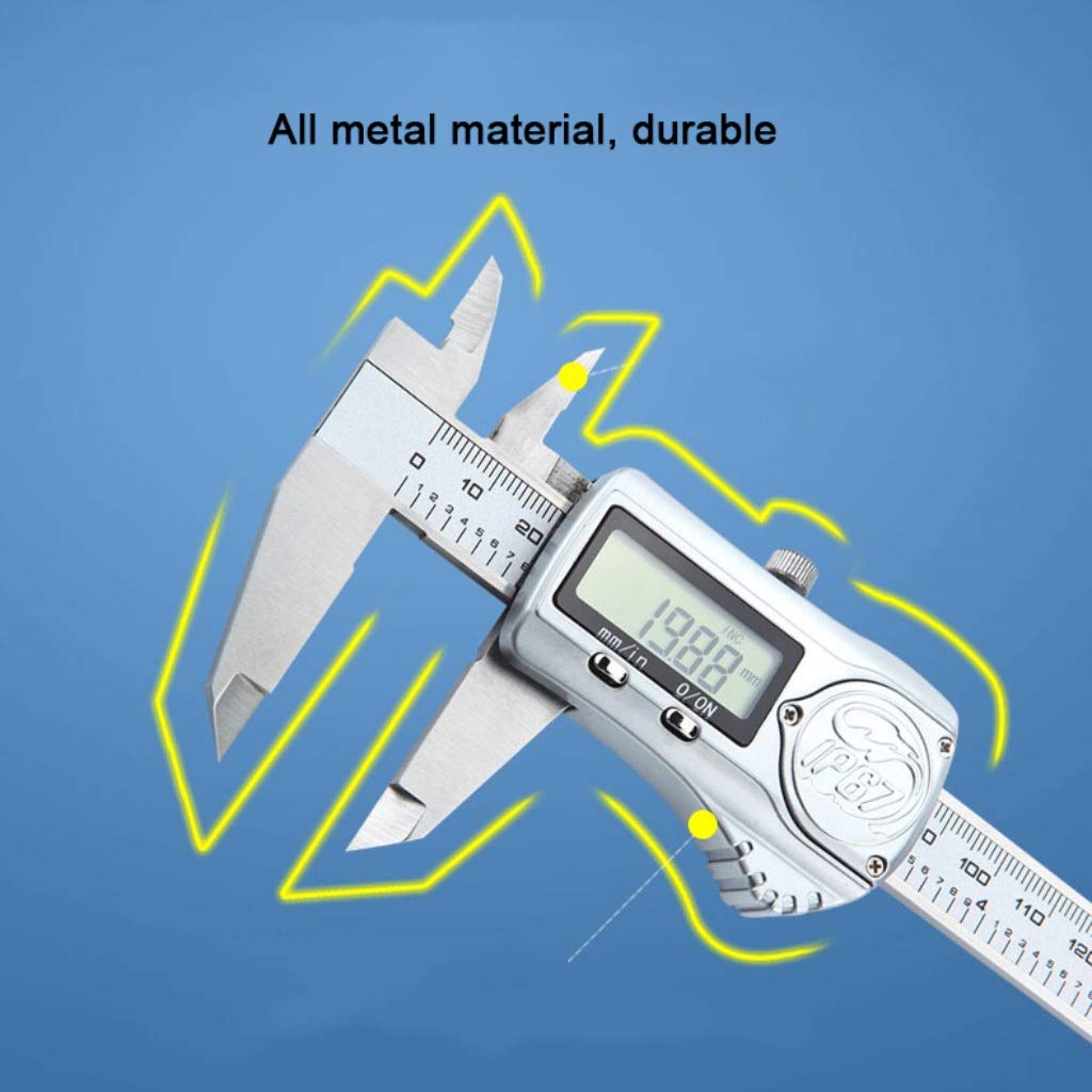 Suwalizki Elektroniczny Cyfrowy Cyfrowy Zacisk Ze Stali Nierdzewnej Vernier Caliper High Precision Industrial Pomiar Narzędzia Zakres: 0-150mm