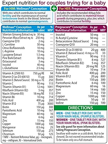 Pregnacare Vitabiotics His and Her Conception, 60 Tablets