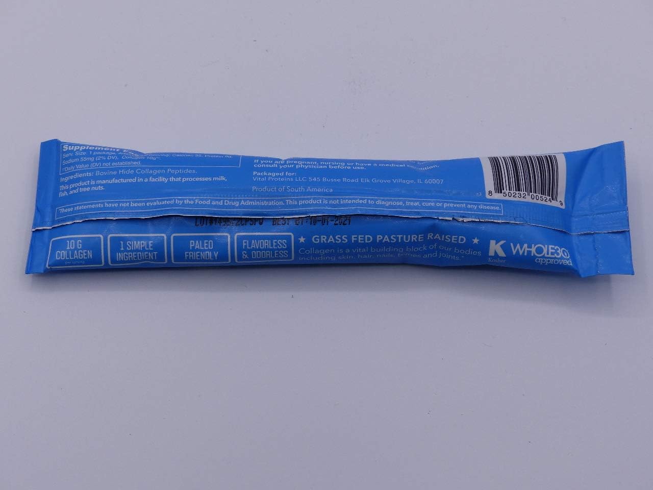 Vital Proteins Unflavored Collagen Peptide Packet, 10 GR