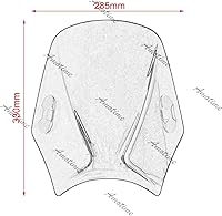 Vista 3 de Parabrisas de motocicleta universal compatible con DUCATI Monster 797 796 696 1000 EVO SCRAMBLER ICON URBAN ENDURO CLASSIC SIXTY2 (color: humo claro)