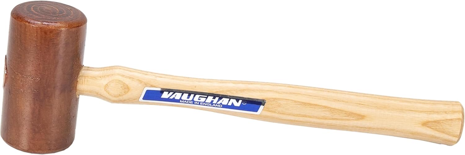 VAUGHAN Rawhide Mallet, Non Marring, Hardwood Handle, 12 oz, RM200, VN58216