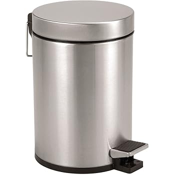 Axentia Kosmetikeimer Edelstahl Matt Geburstet Rostfrei Tretmulleimer 3l Kosmetik Mulleimer Mit Deckel Abfalleimer Mit Tritt Treteimer Fur Bad Wc Silber Schwarz 17 X 17 X 25 Cm Amazon De Kuche Haushalt