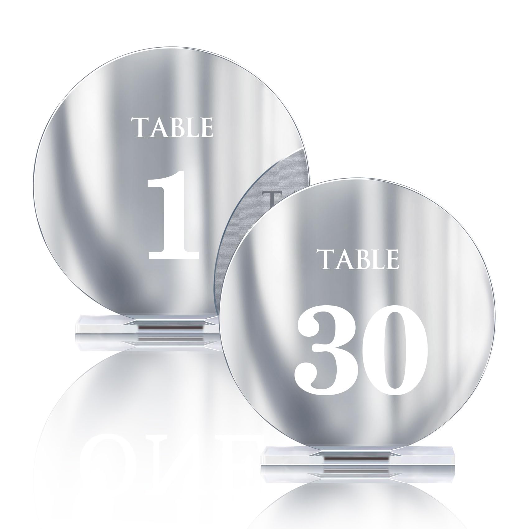 Numéros De Table De Mariage En Acrylique Doré Miroir - 1 à 25 Avec Supports, Décoration De Centre De Table Pour Réception, Fête, Événement