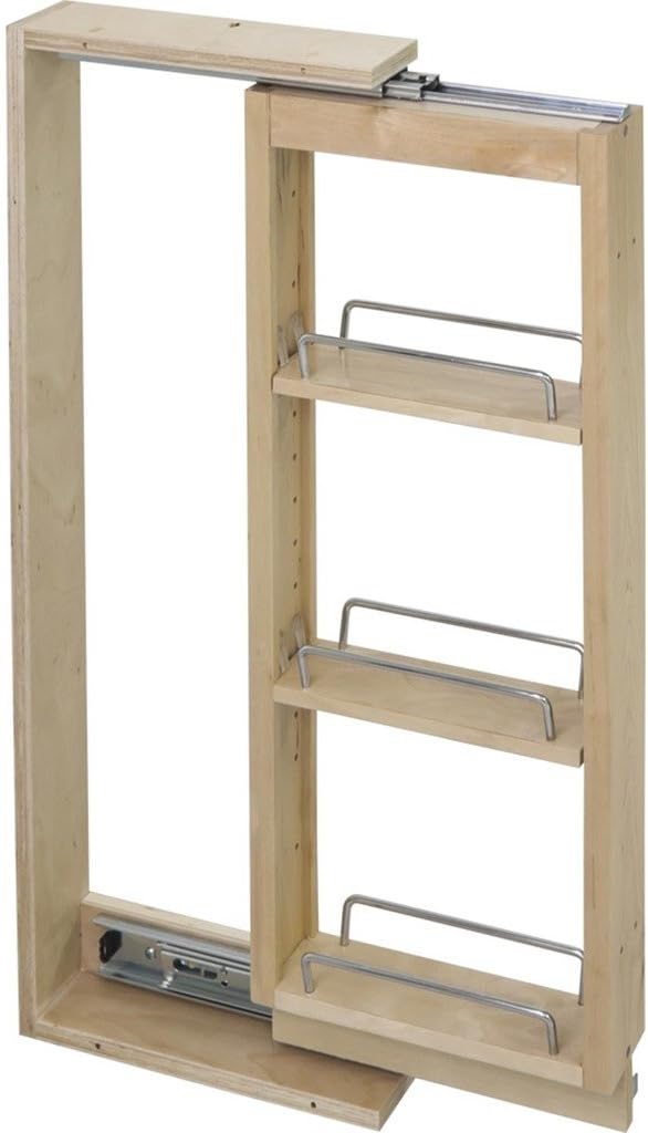 Hardware Resources WFPO630 Wall Cabinet Filler Pullout, Hard Maple