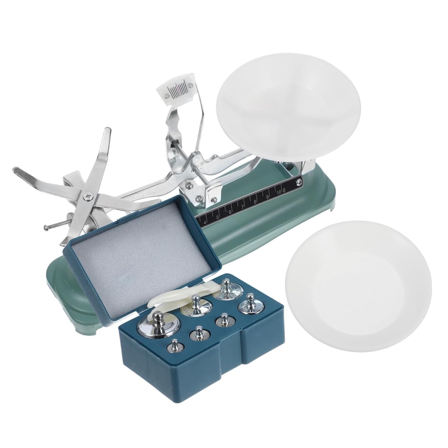 Laboratory Balance Scale with Weights and Tweezers Pallet Beam Balance for Classroom Physics Teaching Accurate Mechanical Scientific Scale for Experiments and Jewelry