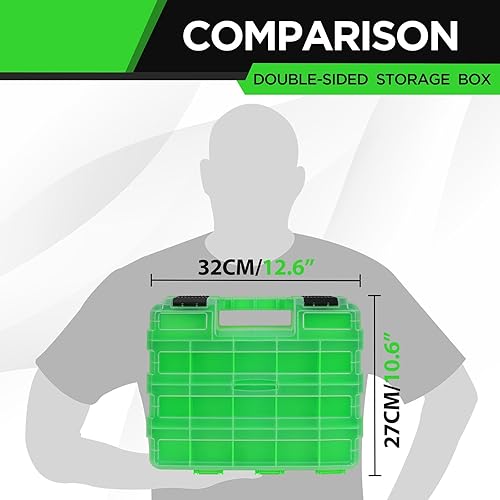 Miniatura 5 de Portable Storage Organization with Double Secure Locking Removable Bin Compartment Multipurpose Hardware Tool Box Storag