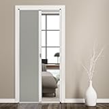 Customize Interior Accordion Door, Sliding Folding Door with Aluminum Frame and Cellular Fabric, Room Divider for Closet RV Patio Shower Suitable for Any Size Opening Grey