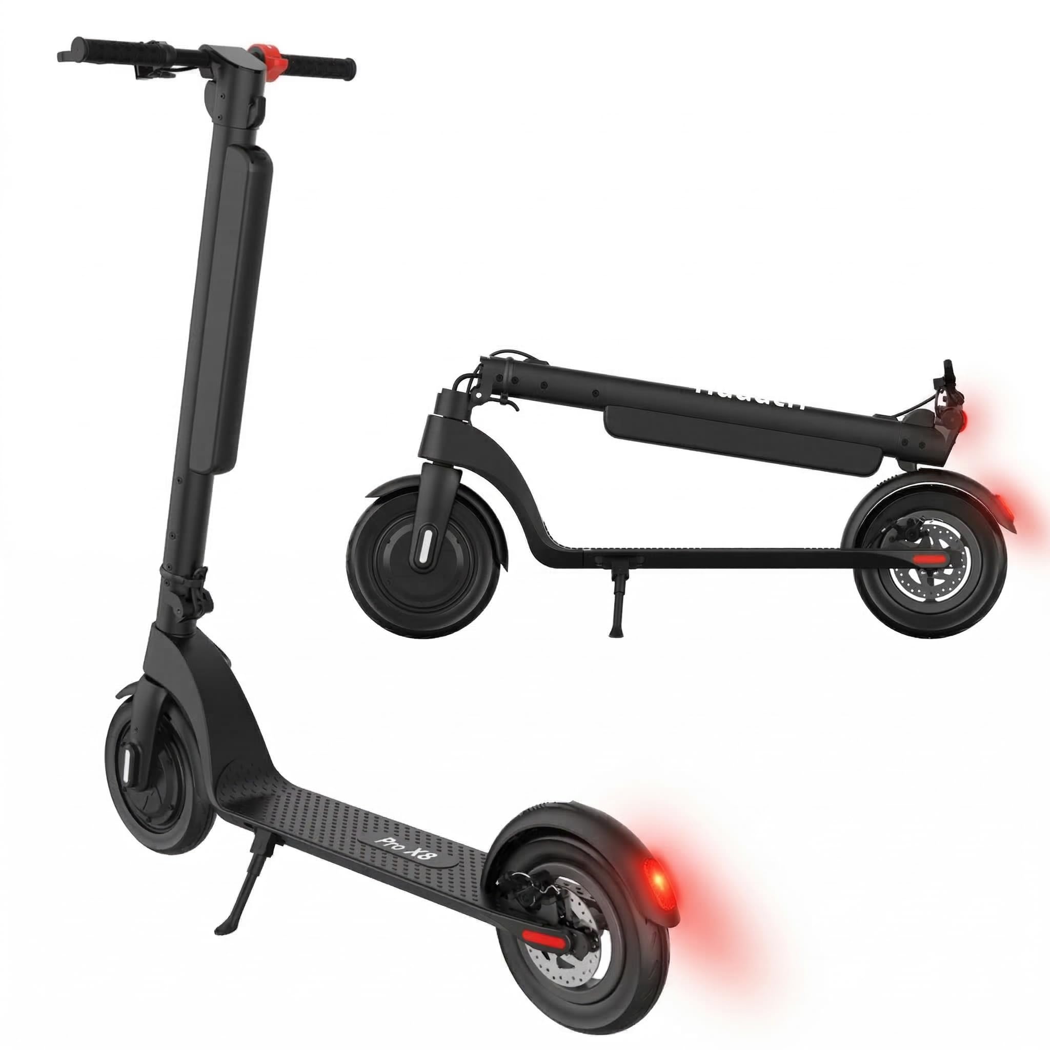Electric Scooter Adult, Removable Battery 36V 10Ah 35-45KM Long Range, 350W Motor, 10" Pneumatic Tires, Triple Braking, Foldable E-Scooter 25KM/H, 120KG Load, Cruise Control, LED Display