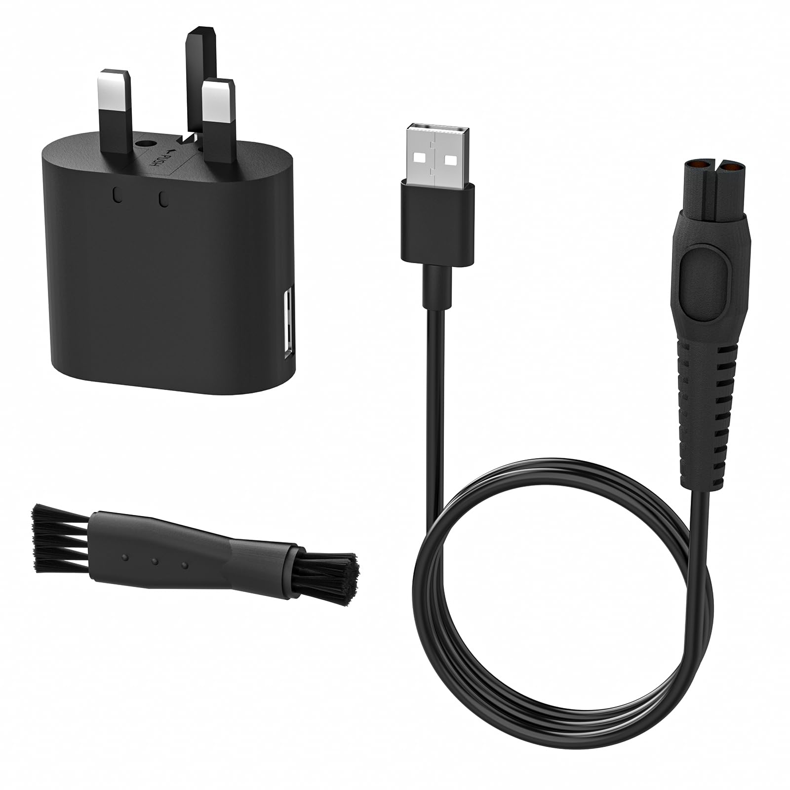 5V Philips One Blade Charger, Replacement Norelco Shaver One Blade 360 QP2724, QP2720, QP 2824, QP4530, QP2734, S3241, X3053, MG9530/20/10, MG7950/30, MG7910, 5V Power Cable Adapter USB-A