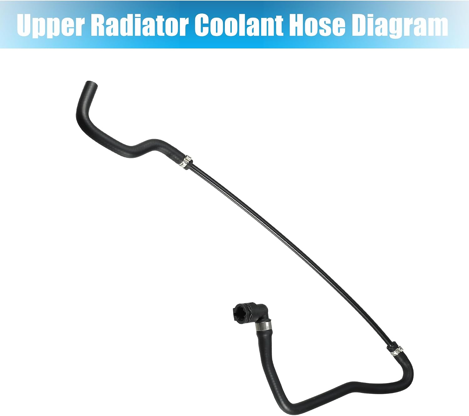 X AUTOHAUX Upper Radiator Coolant Hose for BMW 550i 2006-2010 No.17127534917