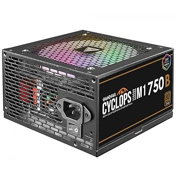Fonte de Alimentação Gamdias Cyclops M1-750B - 750W, 80 Plus, Bronze, PFC Ativo, RGB, S/Cabo
