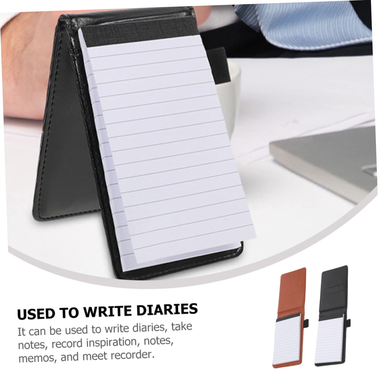 Lurrose 4 Ensembles Carnet De Travail Carnet De Planificateur Fournitures Autocollants Stylo Workbook Journaling Cahier D'écriture D'affaires Cahier Pour Journal Faux Cuir 2 Pièces * 4