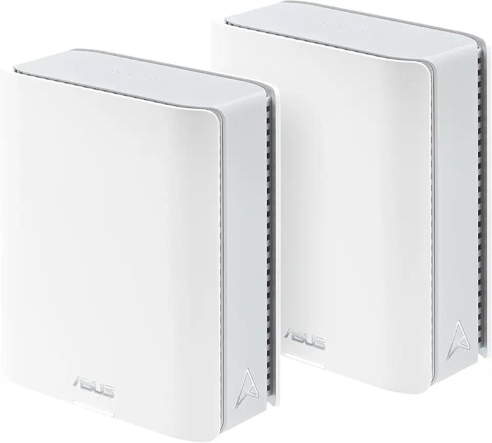 Asus ZenWiFi BT10 Tri-Band WiFi 7 Mesh, 18 Gbps, 6000 sq.ft (2pk), Dual 10G Ports, Security and Parental Controls Included, Smart Home Master SSIDs, 4G &amp; 5G Mobile Tethering