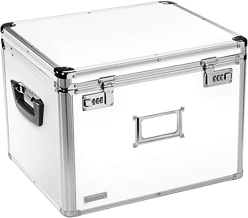 Miniatura 2 de Baúl Vaulltz con cerradura estilo jurídico o con forma de carta 16x12x14 pulgadas color blanco código VZ00169 Blanco