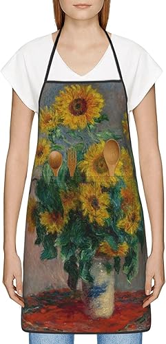 Miniatura 7 de Delantal divertido para mujer con bolsillo, delantales para mujer, delantal lindo para cocinar, delantal de camarera delantales de cocina para mujer