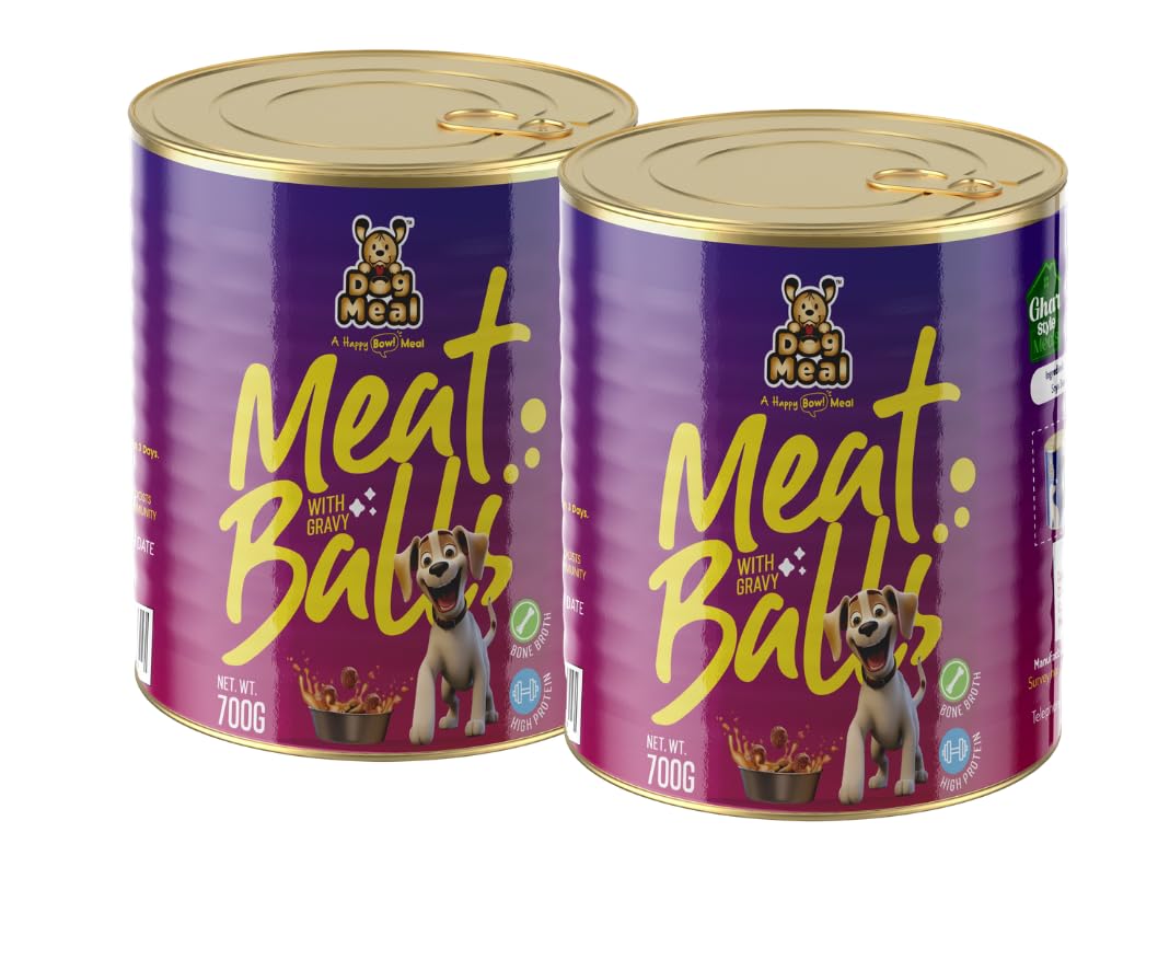 Dog Meal | Meat Balls | Bone Broth for Dogs | Ready to Eat | Wet Dog Food | Adult Dog Food | Real Chicken | Whole Chicken | Preservative Free | 1400gm | Pack of 2 Cans (B0CX1K6PK3) Amazon Price History, Amazon Price Tracker